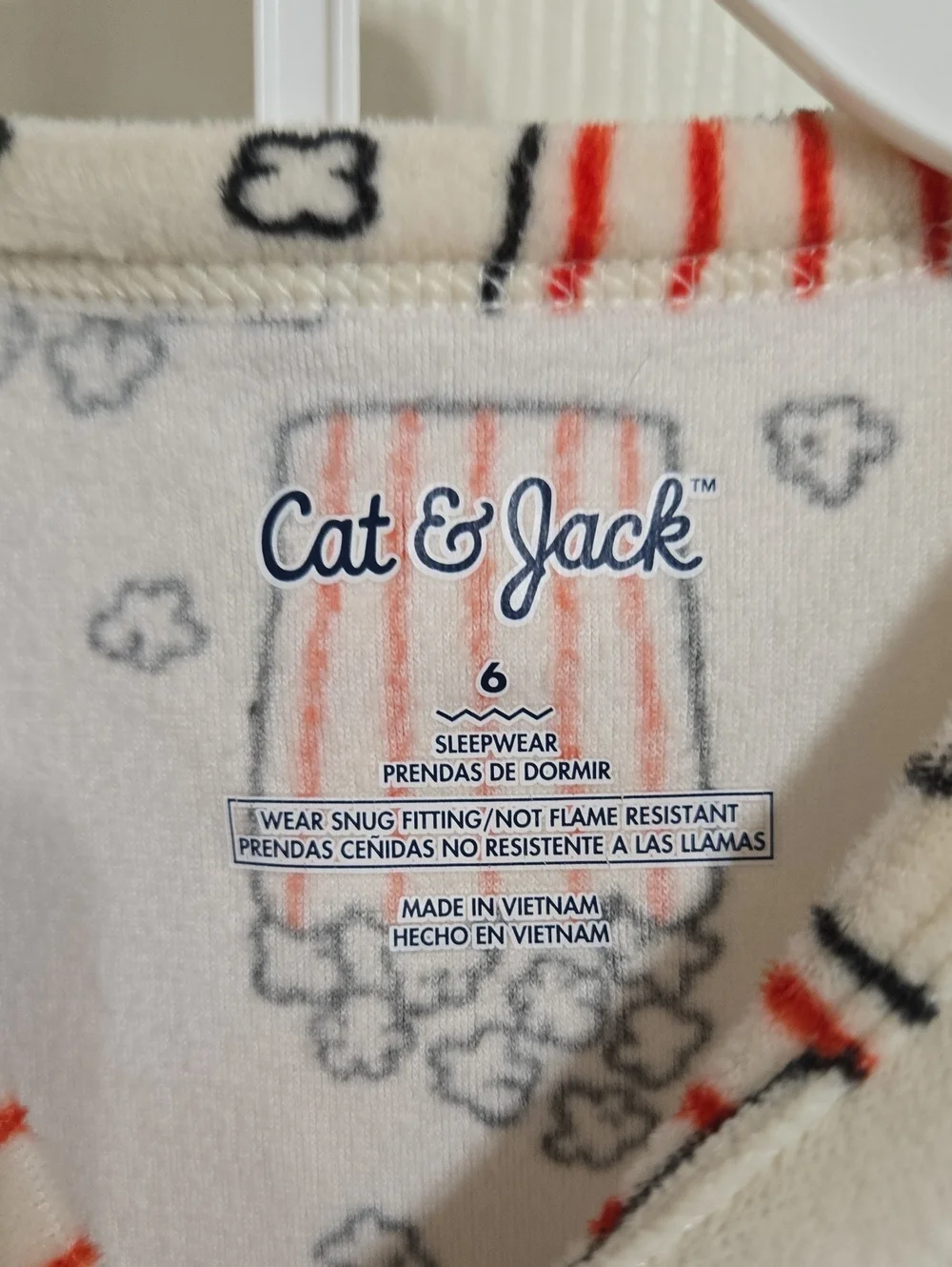 Cat & Jack Popcorn snuggly soft pajamas